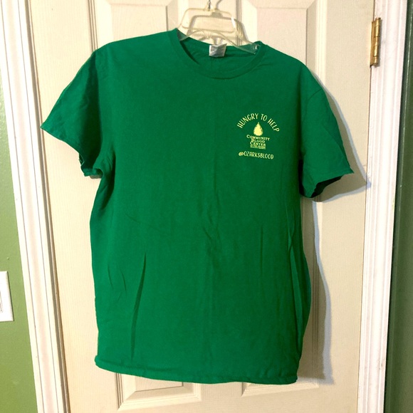 Delta soft 100% cotton tee shirt size large donut forget blood drive green - Picture 2 of 6
